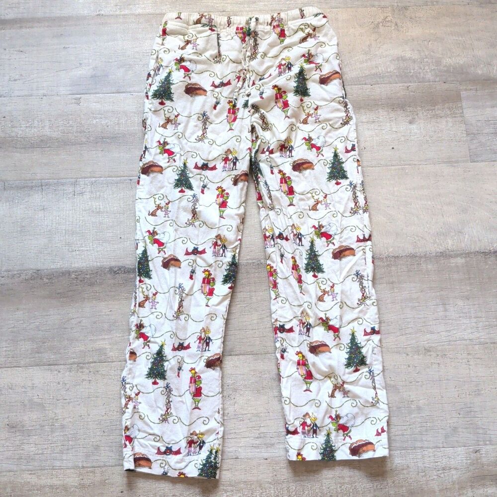 Hanna Andersson The Grinch Organic Cotton Adult Pajama Pants Christmas Holiday S